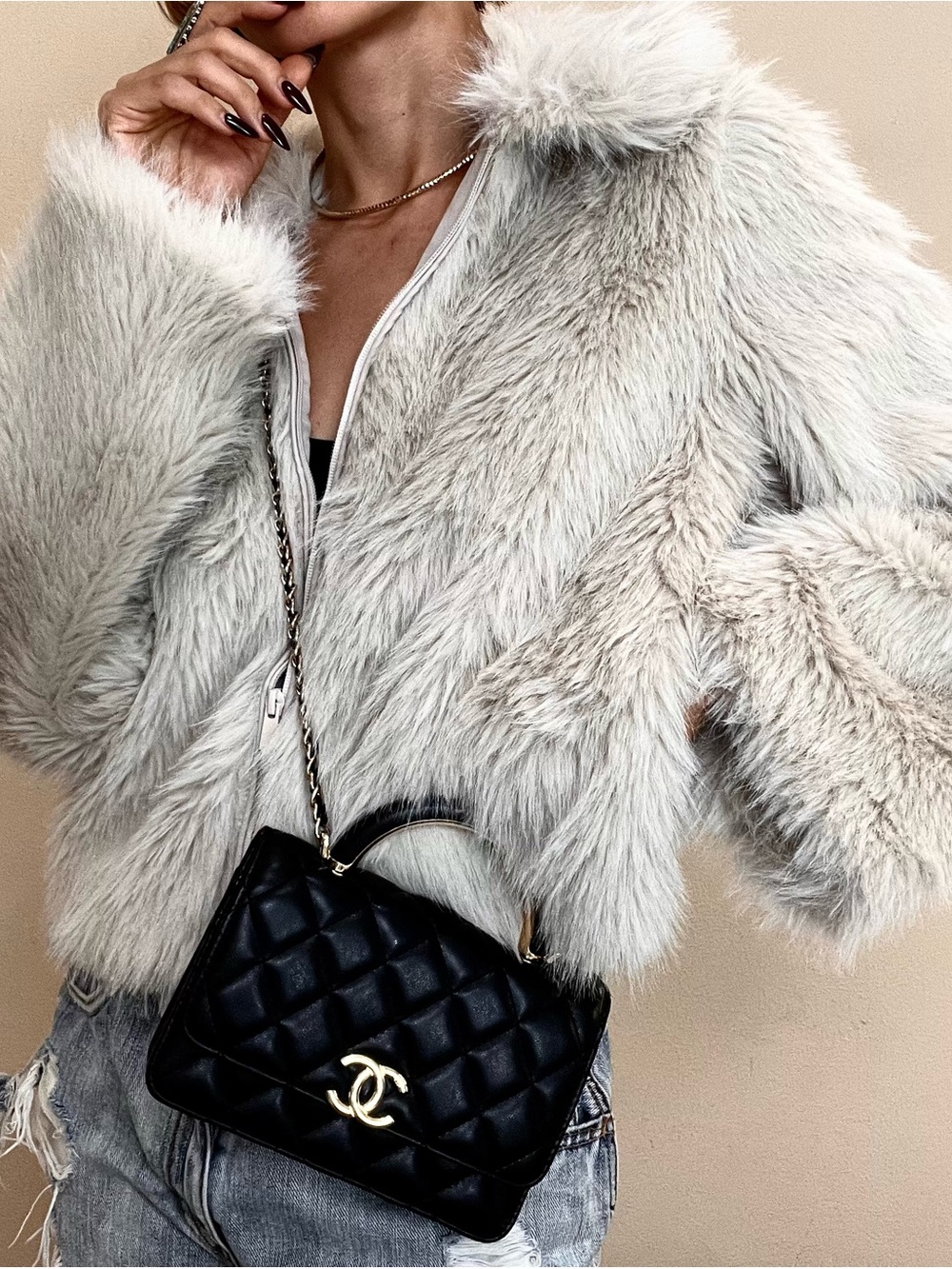 Brand New Faux fur jacket